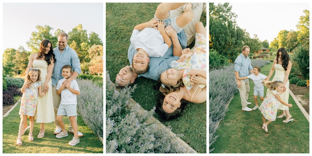 How to dress for spring or summer Ffamily Photos.  summer photo session laughing and playing 
