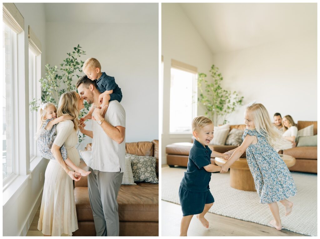 playful in-home photography session in OKC