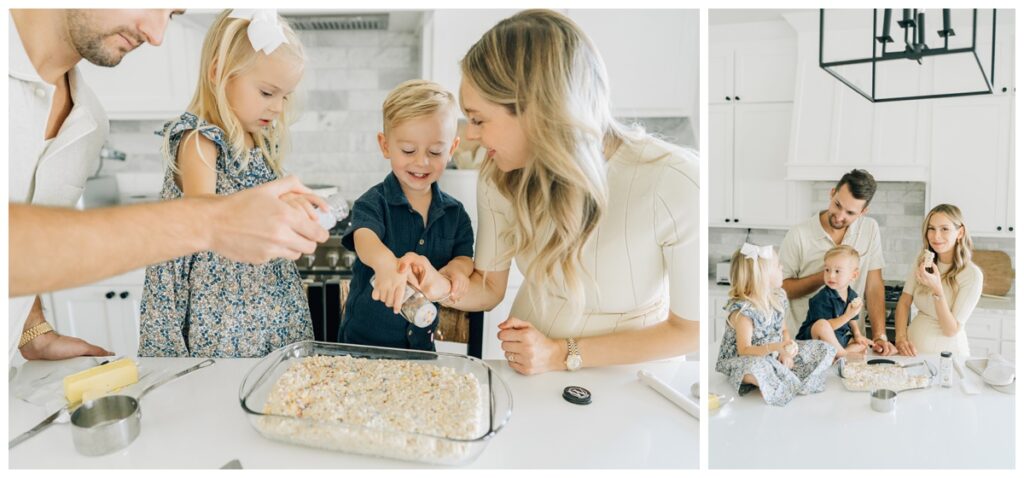 rice crispy photo session as a family