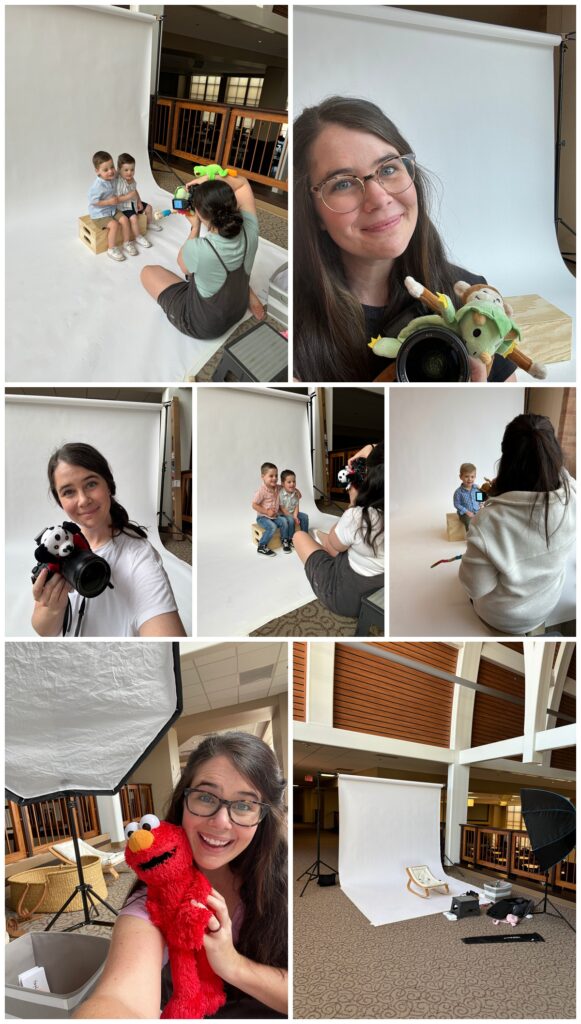 School Portrait Photography Equipment Set Up for Haley Kinzie Photography