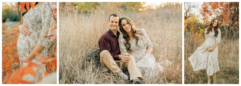 husband and wife in maternity with haley kinzie photography