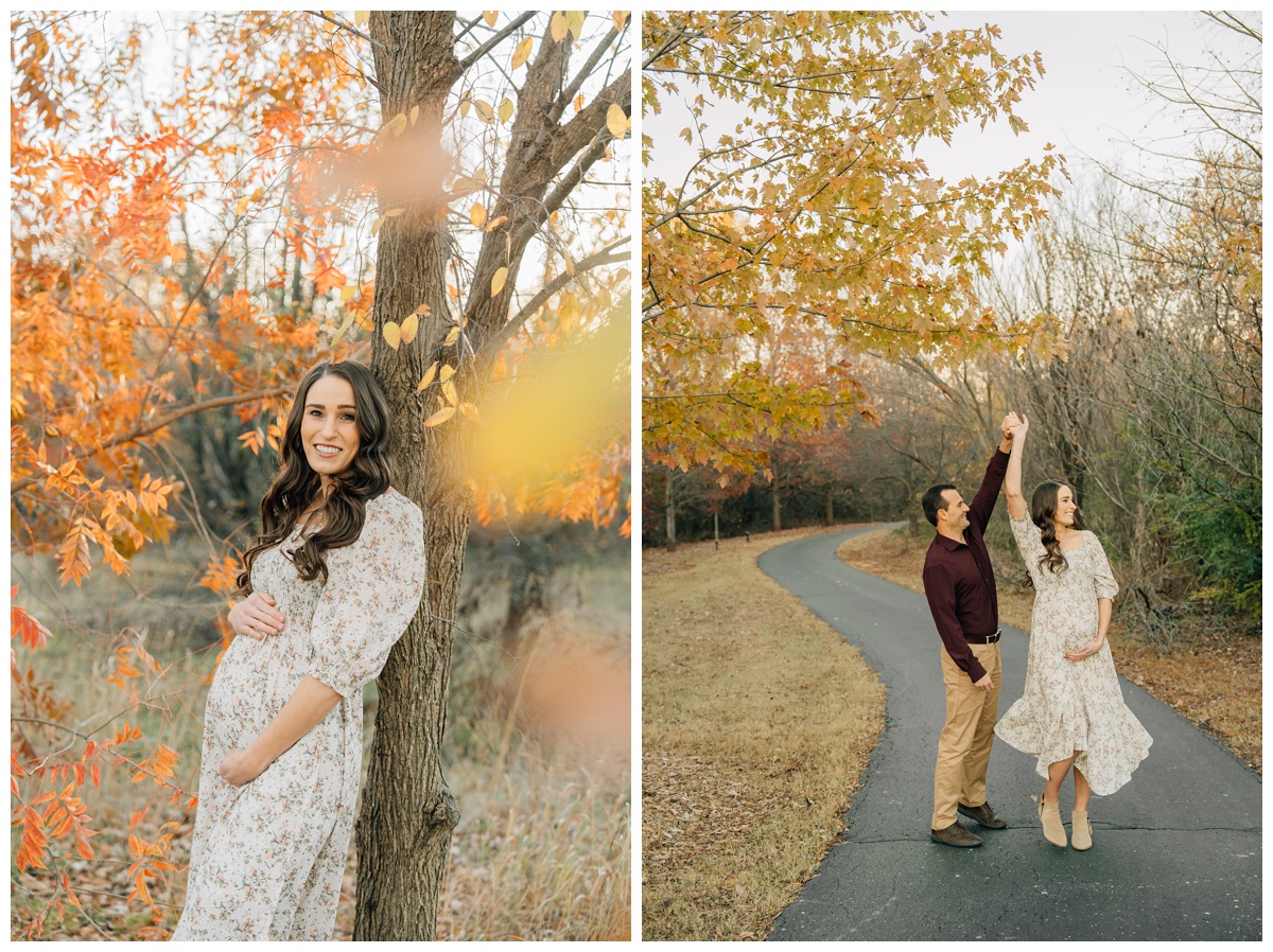 when the best time to take maternity pictures for evening session with Haley Kinzie